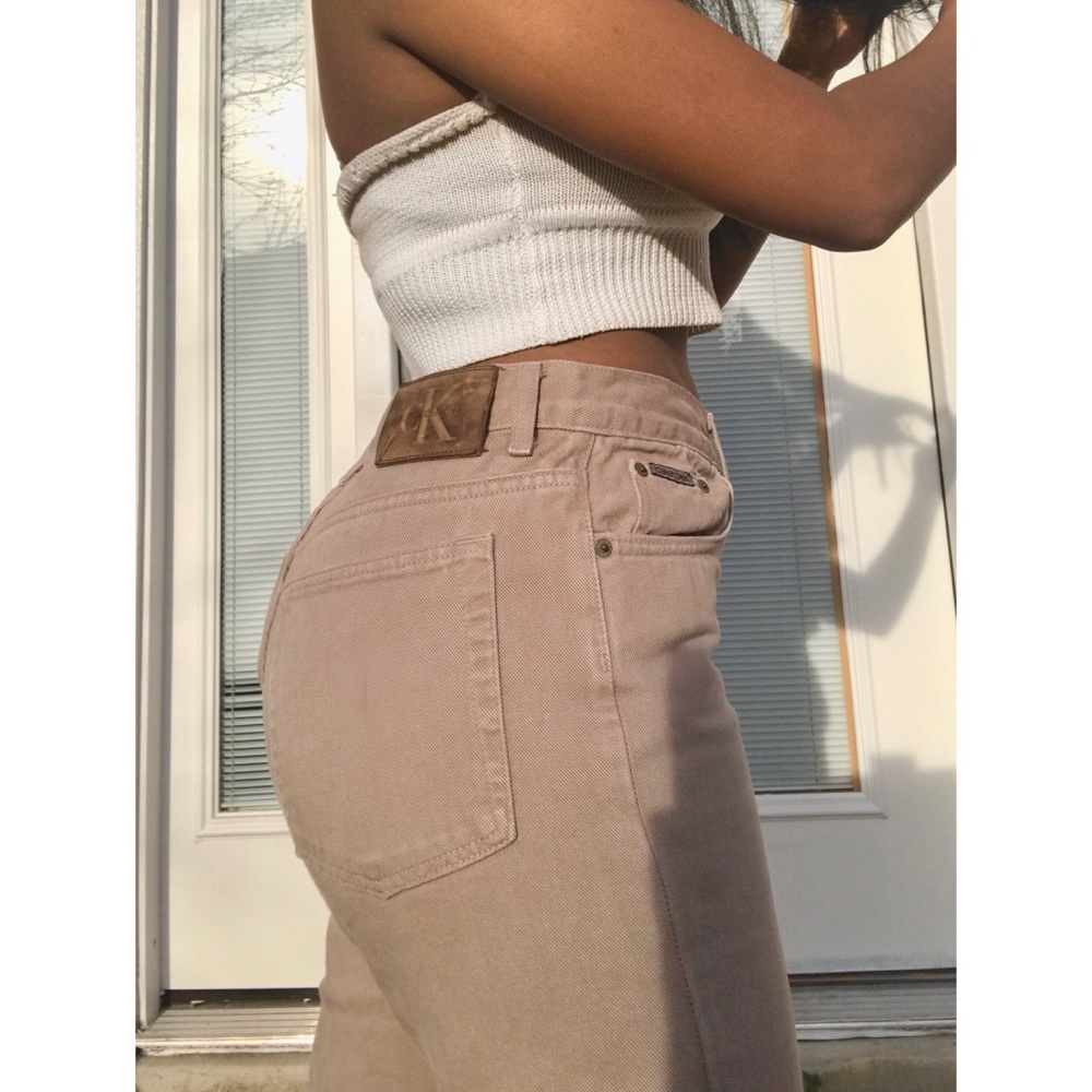 Ck. Khaki mom jeans